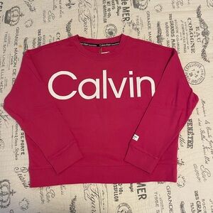 Jumbo Logo Drop Shoulder Sweatshirt, Calvin Klein, Size L